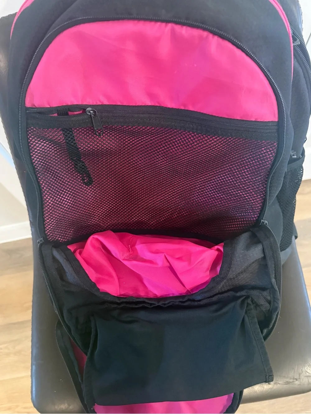 adidas Black Backpack with Pink Trim and Logo - Picture 4 of 6